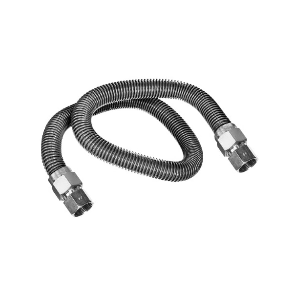 Flextron Gas Line Hose 1/2'' O.D. x 72'' Length 1/2" x 3/8" FIP Fittings, Stainless Steel Flexible Connector FTGC-SS38-72E - main
